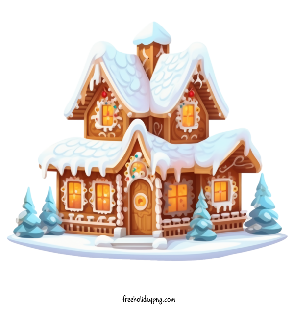 Transparent Christmas Christmas Gingerbread candy house winter for Christmas Gingerbread for Christmas