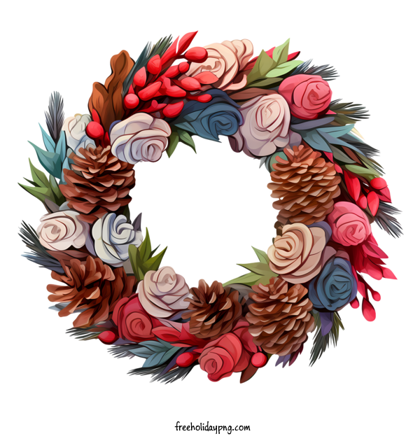 Transparent Christmas Christmas Wreath wreath colorful for Christmas Wreath for Christmas