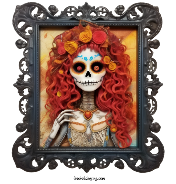 Transparent Day of the Dead Skelita Calaveras skeleton skull for Skelita Calaveras for Day Of The Dead
