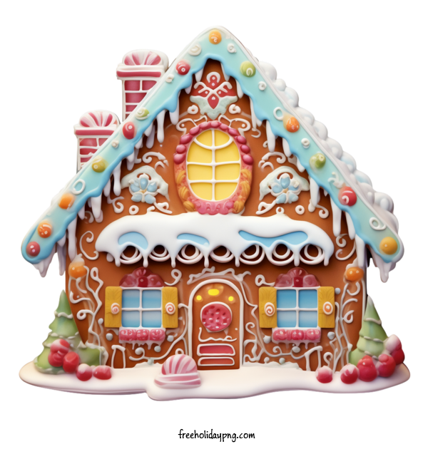 Transparent Christmas Christmas Gingerbread candy gingerbread house for Christmas Gingerbread for Christmas
