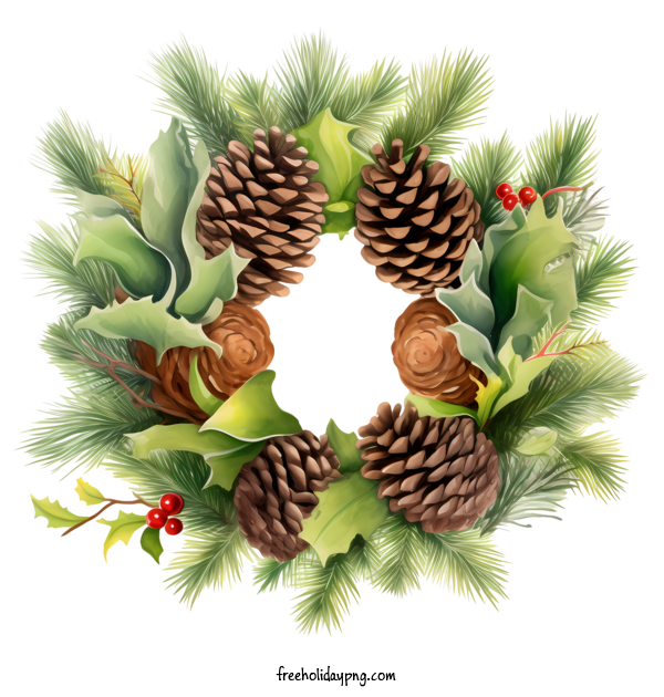 Transparent Christmas Christmas Wreath Christmas wreath pine cones for Christmas Wreath for Christmas