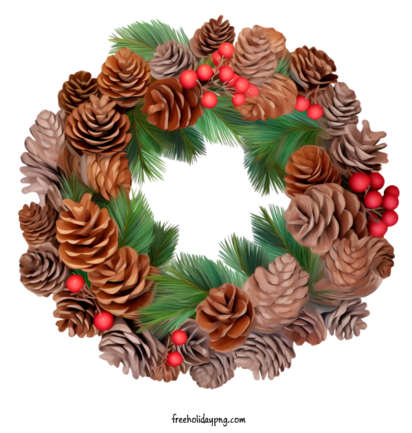 Transparent Christmas Christmas Wreath wreath pine cones for Christmas Wreath for Christmas
