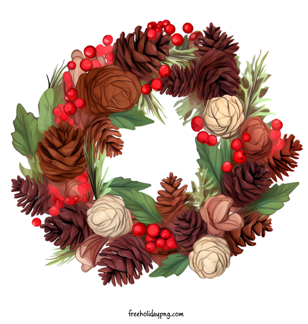 Transparent Christmas Christmas Wreath wreath pine cones for Christmas Wreath for Christmas