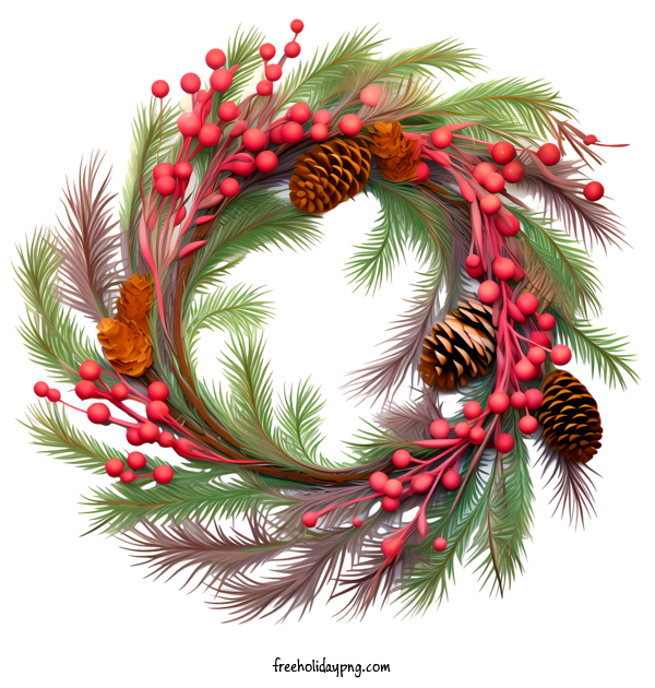 Transparent Christmas Christmas Wreath wreath red berries for Christmas Wreath for Christmas