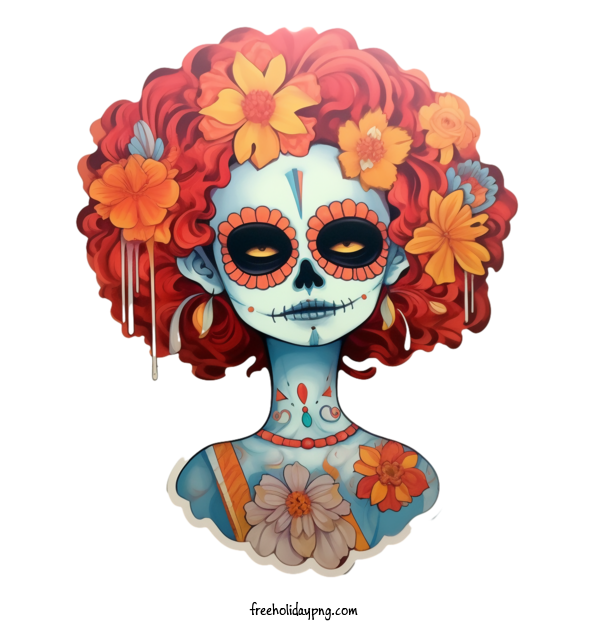 Transparent Day of the Dead Skelita Calaveras clown face paint for Skelita Calaveras for Day Of The Dead
