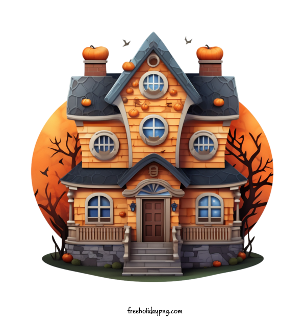 Transparent Halloween Halloween Haunted House spooky house haunted mansion for Halloween Haunted House for Halloween