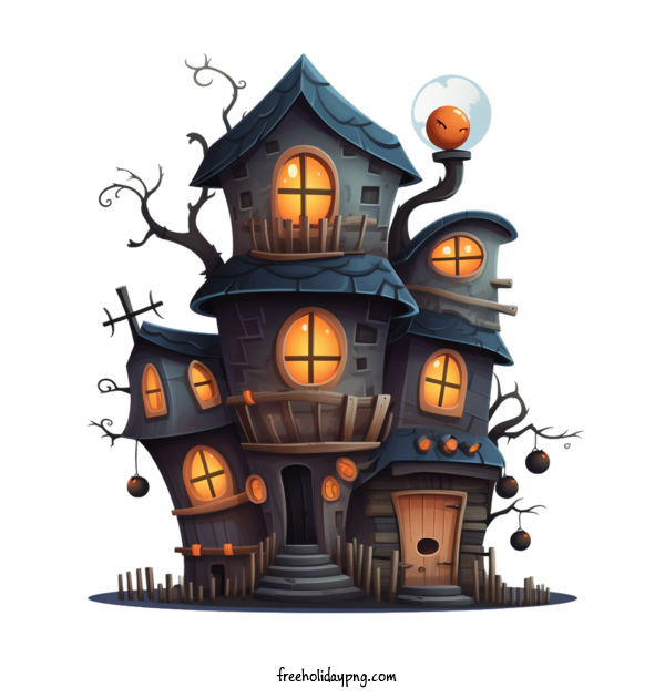 Transparent Halloween Halloween Haunted House spooky haunted for Halloween Haunted House for Halloween