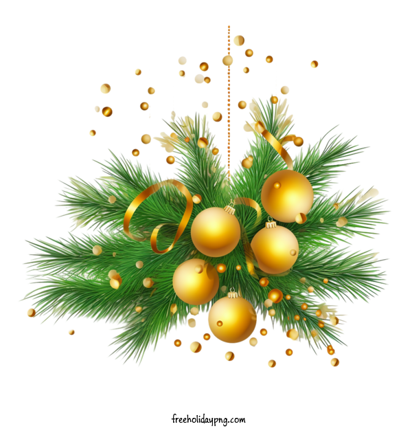 Transparent Christmas Christmas Bulbs pine branch golden ornaments for Christmas Bulbs for Christmas