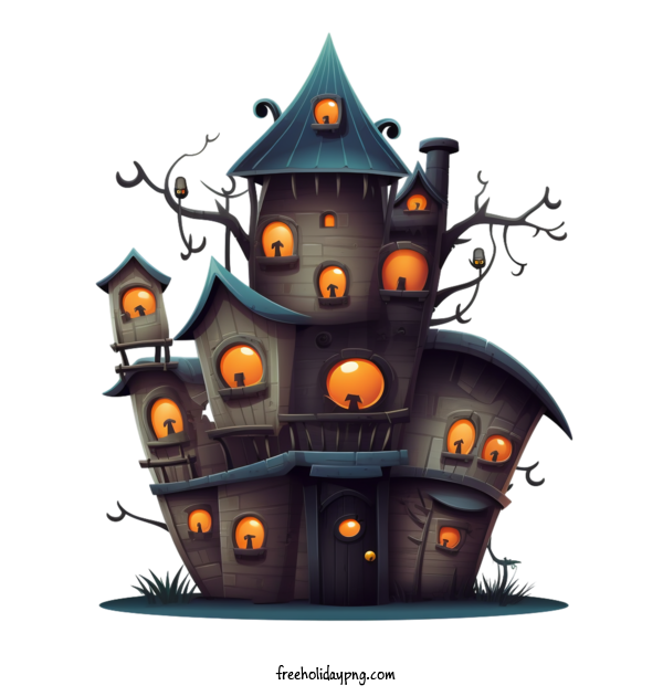 Transparent Halloween Halloween Haunted House haunted mansion spooky house for Halloween Haunted House for Halloween