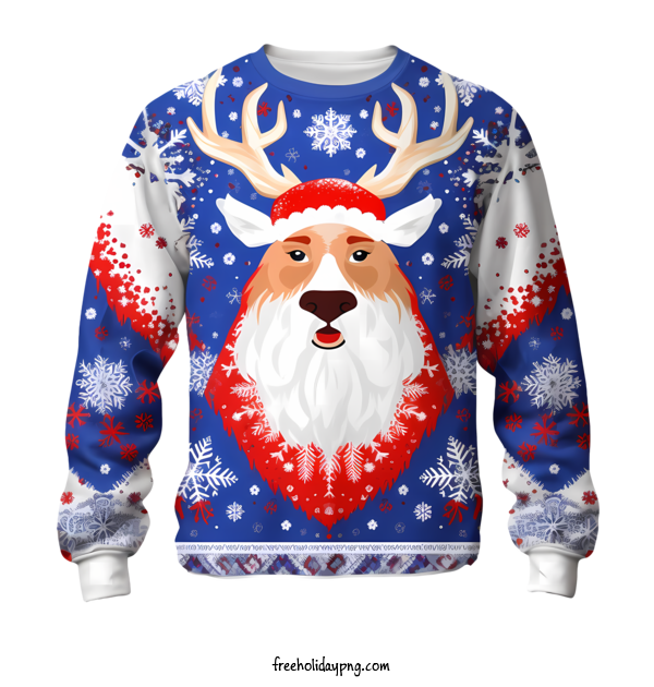 Transparent Christmas Christmas Sweater reindeer santa for Christmas Sweater for Christmas