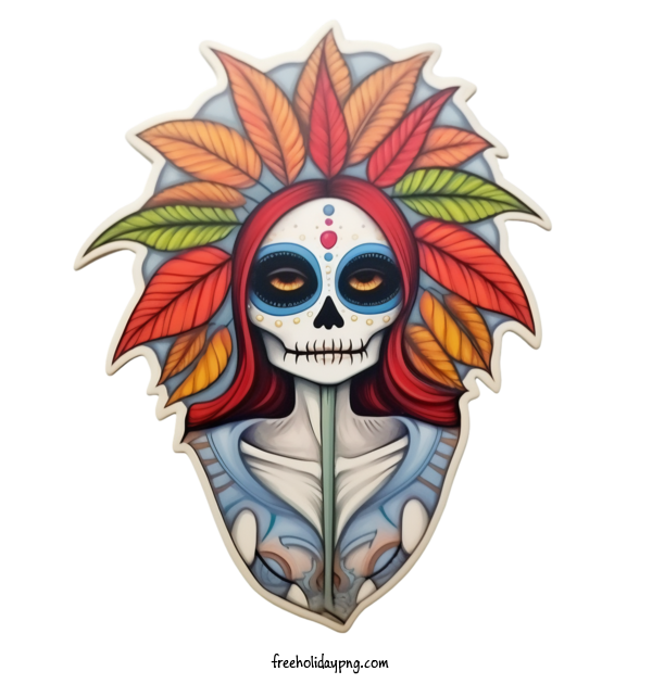 Transparent Day of the Dead Skelita Calaveras Skull face paint for Skelita Calaveras for Day Of The Dead