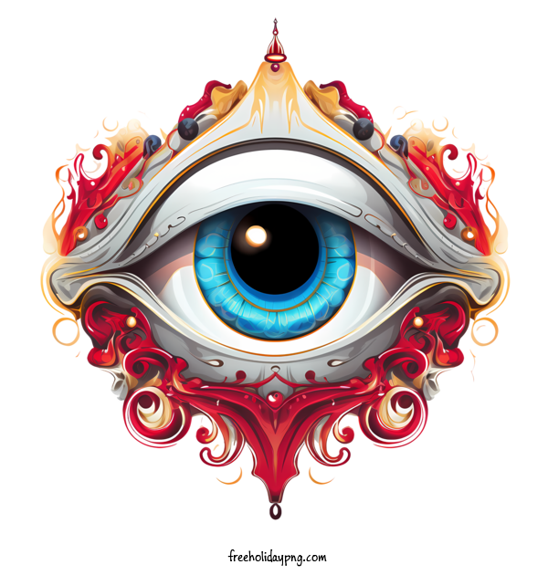 Transparent Halloween Halloween Eyeball ornate abstract for Halloween Eyeball for Halloween