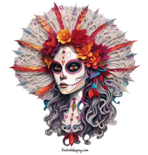 Transparent Day of the Dead Skelita Calaveras mexican skull for Skelita Calaveras for Day Of The Dead