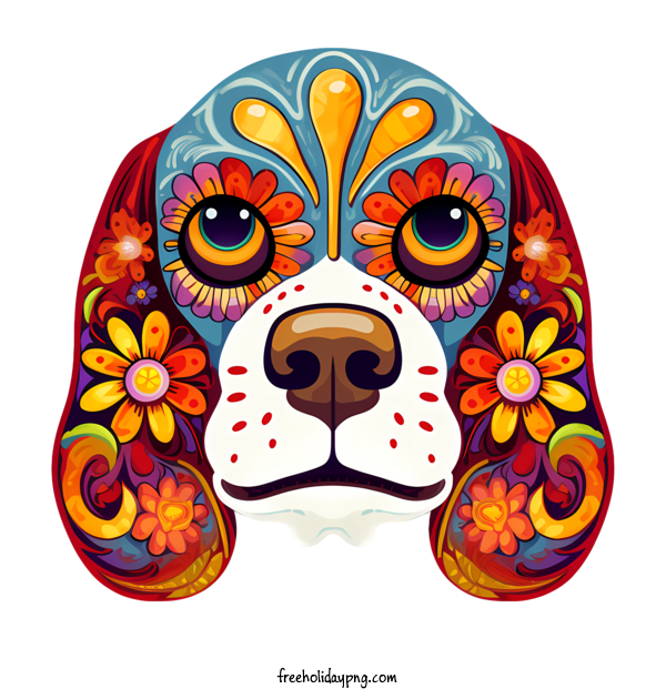 Transparent Day of the Dead Día de Muertos dog beagle for Día de Muertos for Day Of The Dead