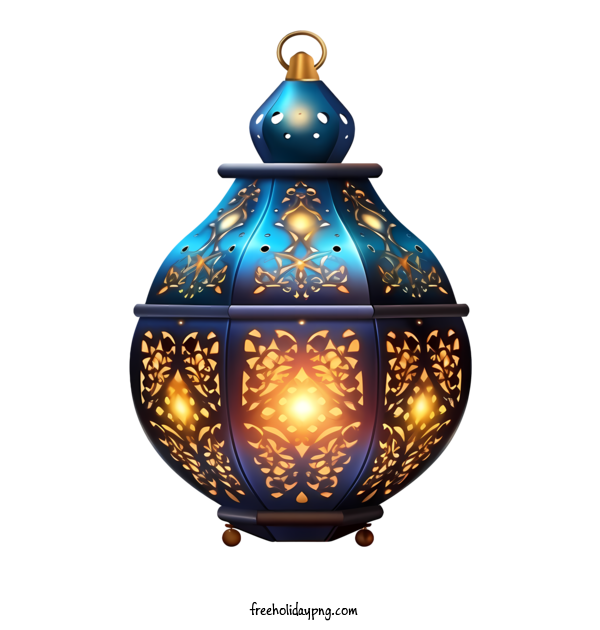 Transparent Ramadan Ramadan Lantern lamp blue for Ramadan Lantern for Ramadan