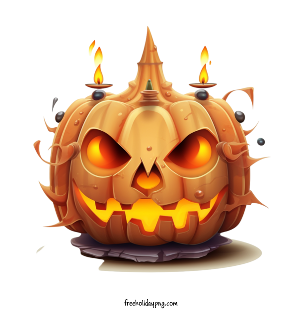 Transparent Halloween Jack O Lantern scary carved for Jack O Lantern for Halloween