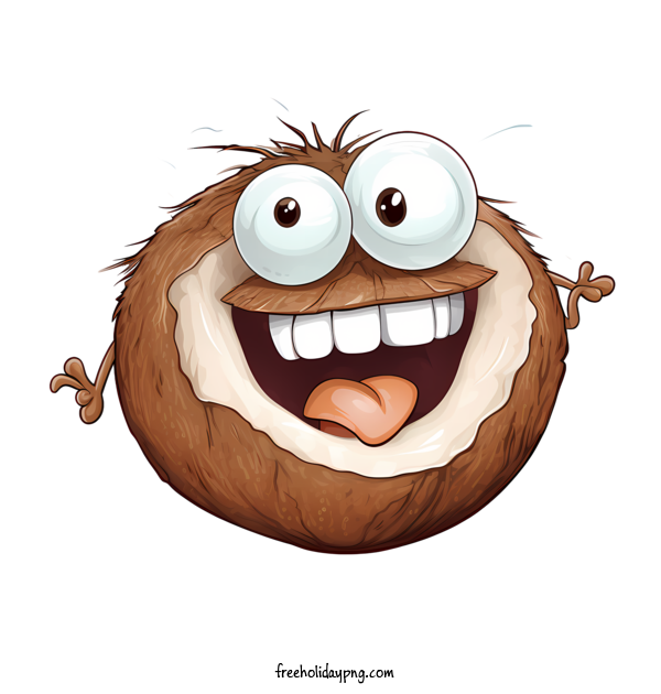 Transparent World Coconut Day World Coconut Day Cartoon Emoticon for Coconut Day for World Coconut Day