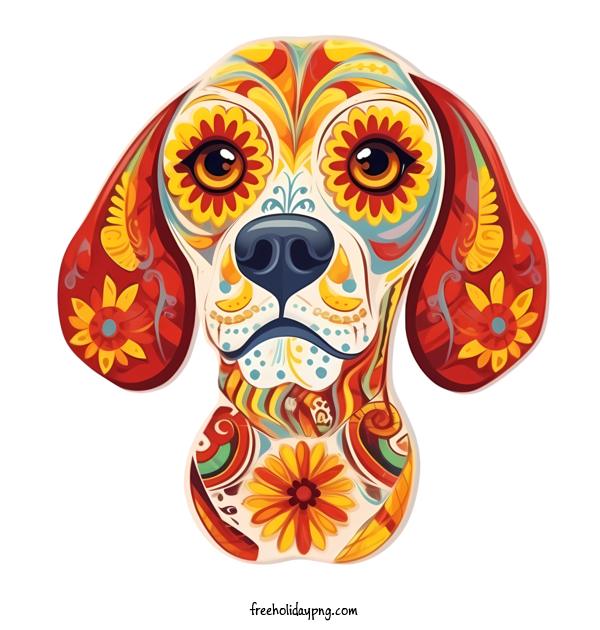 Transparent Day of the Dead Día de Muertos dog beagle for Día de Muertos for Day Of The Dead