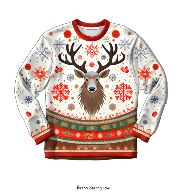 Transparent Christmas Christmas Sweater deer ugly sweater for Christmas Sweater for Christmas