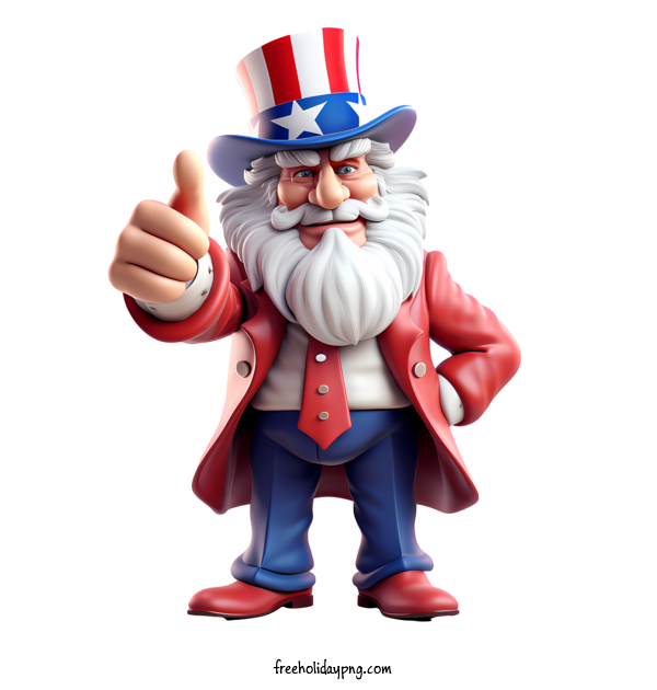 Transparent Uncle Sam Day Uncle Sam Day santa claus white beard for Uncle Sam for Uncle Sam Day