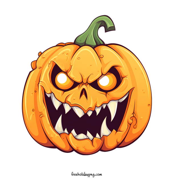Transparent Halloween Jack-o-lantern angry scary for Jack o lantern for Halloween