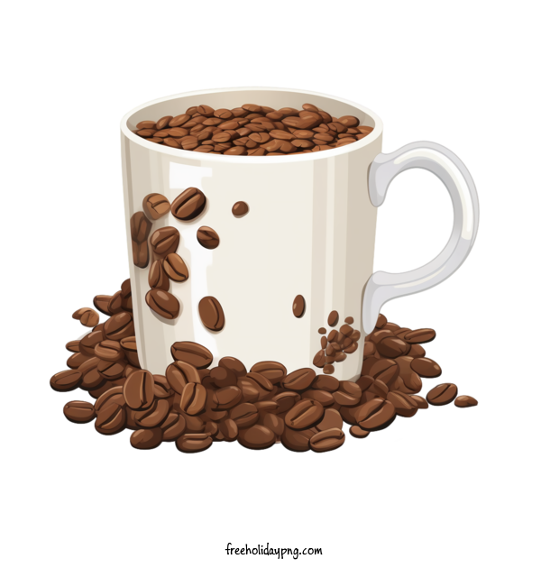 Transparent Coffee Day International Coffee Day Coffee beans mug for International Coffee Day for Coffee Day