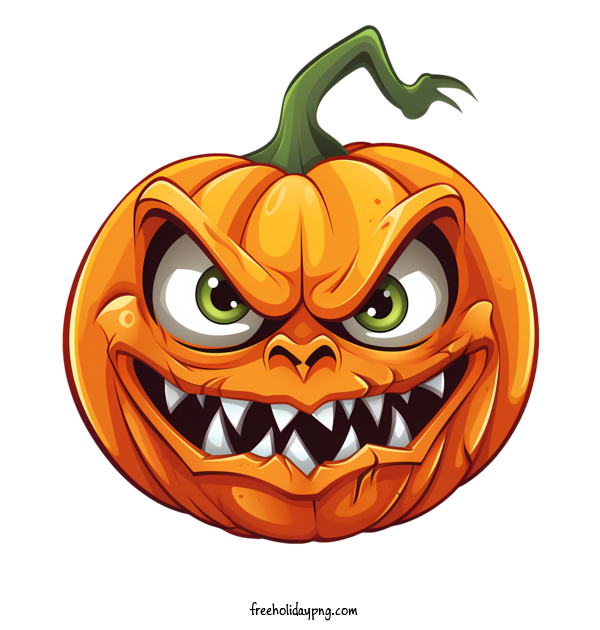 Transparent Halloween Jack-o-lantern monster carving for Jack o lantern for Halloween