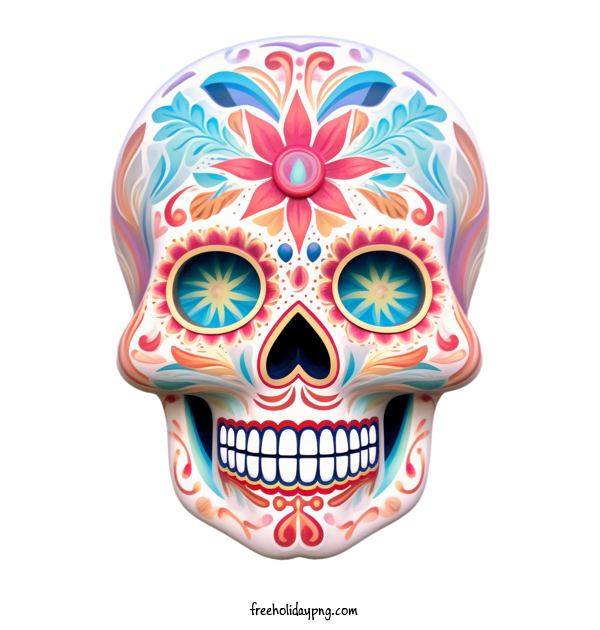 Transparent Day of the Dead Sugar Skull Day of the Dead skull for Sugar Skull for Day Of The Dead