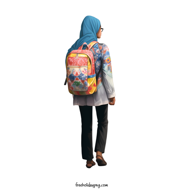 Transparent Back to School Back to School Backpack woman hijab for Back to School Backpack for Back To School