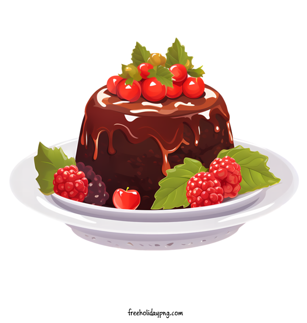 Transparent Christmas Christmas pudding chocolate cake dessert for Christmas pudding for Christmas