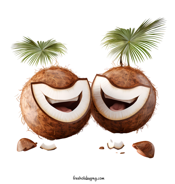 Transparent World Coconut Day World Coconut Day coconuts laughing for Coconut Day for World Coconut Day