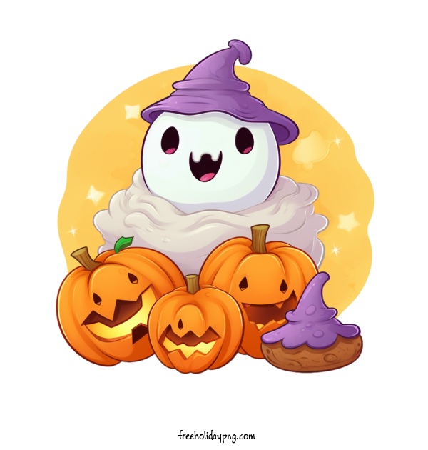 Transparent Halloween Halloween Ghost cartoon character for Halloween Ghost for Halloween