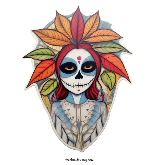 Transparent Day of the Dead Skelita Calaveras skull sugar skull for Skelita Calaveras for Day Of The Dead