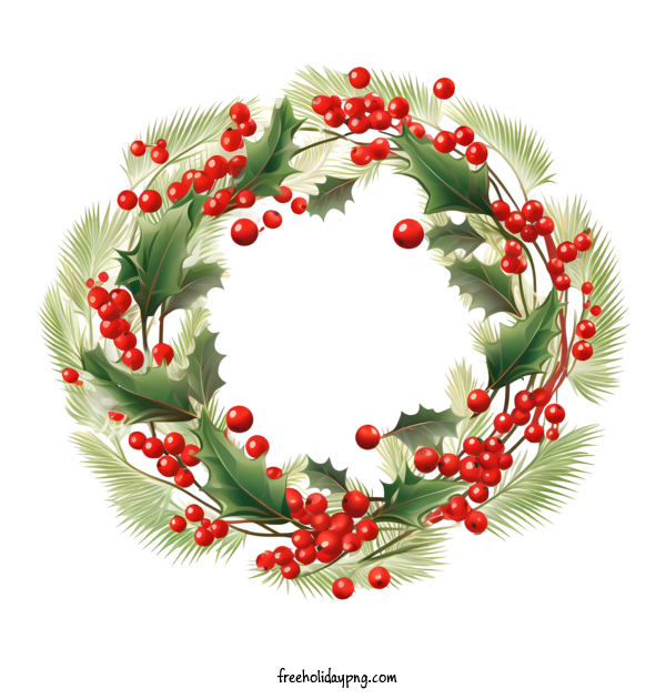 Transparent Christmas Christmas Wreath wreath holly for Christmas Wreath for Christmas