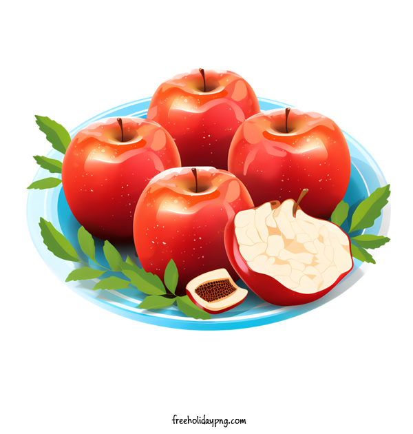 Transparent Jewish New Year Rosh Hashanah Jewish New Year red apple for Rosh Hashanah for Jewish New Year