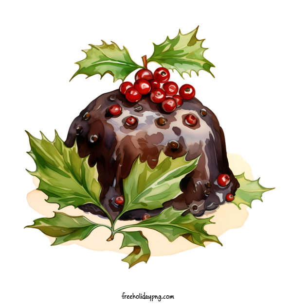 Transparent Christmas Christmas pudding chocolate pudding fruitcake for Christmas pudding for Christmas
