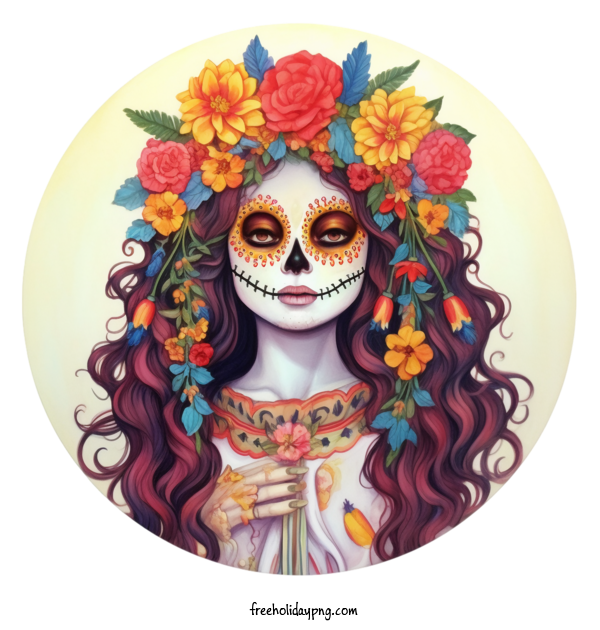 Transparent Day of the Dead Skelita Calaveras Day of the Dead skull makeup for Skelita Calaveras for Day Of The Dead