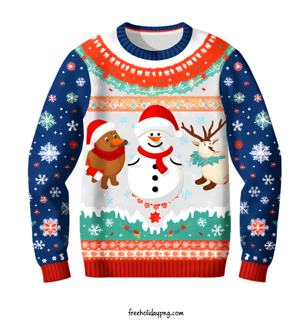Transparent Christmas Christmas Sweater santa claus snowman for Christmas Sweater for Christmas