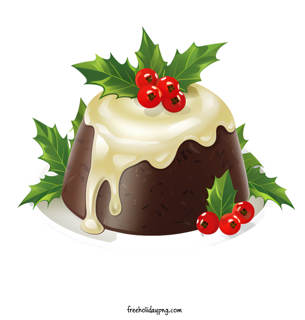 Transparent Christmas Christmas pudding meringue chocolate cake for Christmas pudding for Christmas