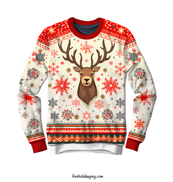 Transparent Christmas Christmas Sweater reindeer holiday sweater for Christmas Sweater for Christmas