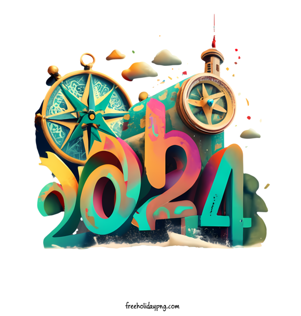 Transparent New Year Happy New Year 2024 happy new year abstract for Happy New Year 2024 for New Year