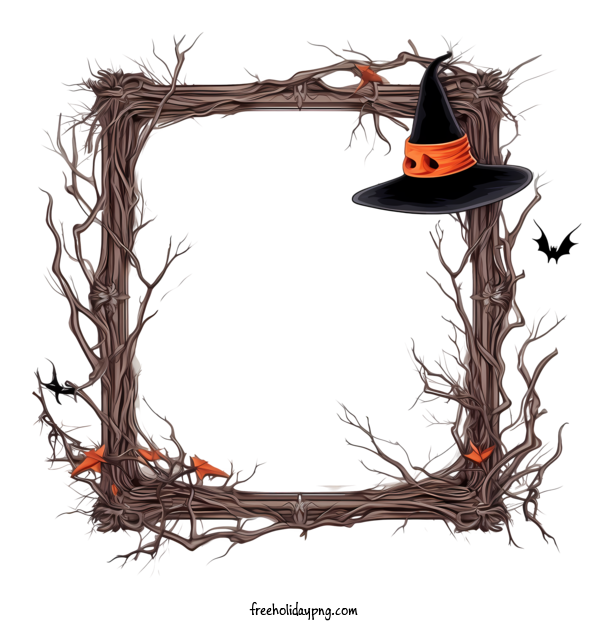 Transparent Halloween Halloween Frame witch black for Halloween Frame for Halloween