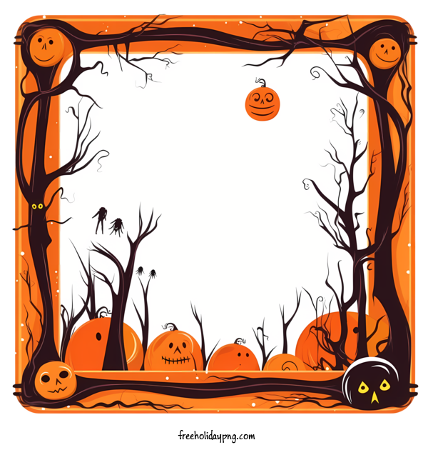 Transparent Halloween Halloween Frame pumpkin jack - o - lantern for Halloween Frame for Halloween