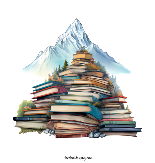 Transparent International Literacy Day International Literacy Day stack of books mountain for Literacy Day for International Literacy Day