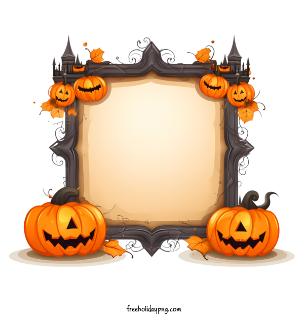 Transparent Halloween Halloween Frame pumpkins halloween for Halloween Frame for Halloween