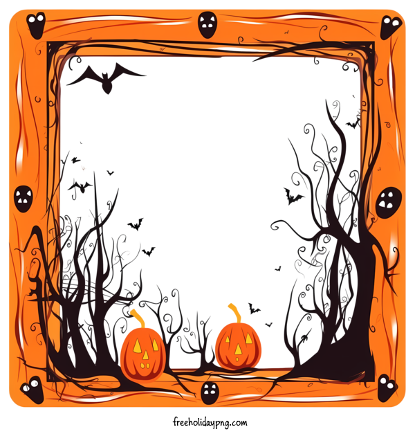 Transparent Halloween Halloween Frame ghosts spooky for Halloween Frame for Halloween