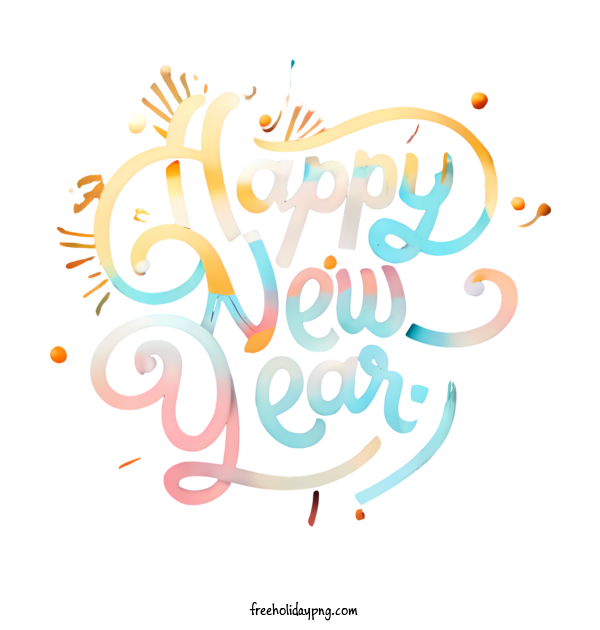 Transparent New Year Happy New Year 2024 happy new year lettering for Happy New Year 2024 for New Year