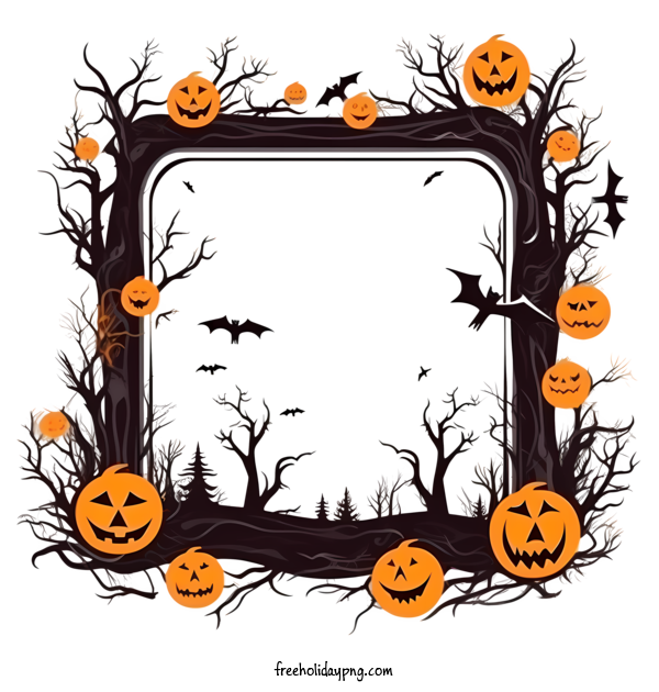 Transparent Halloween Halloween Frame Halloween pumpkin for Halloween Frame for Halloween