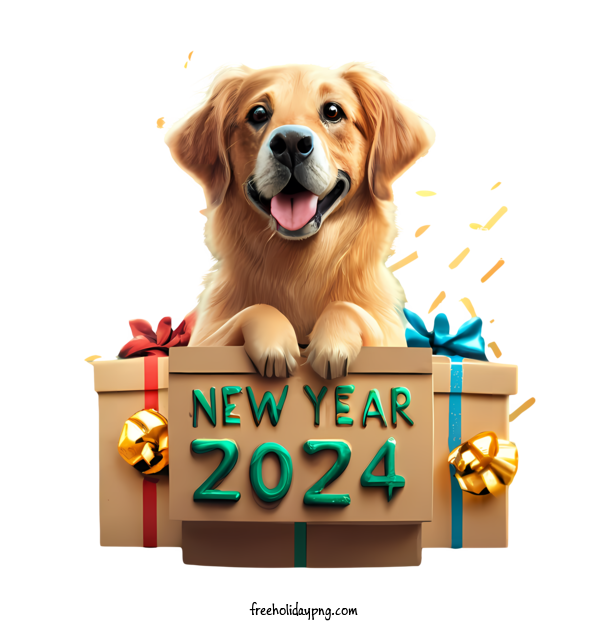 Transparent New Year Happy New Year 2024 new year 2023 gift box for Happy New Year 2024 for New Year