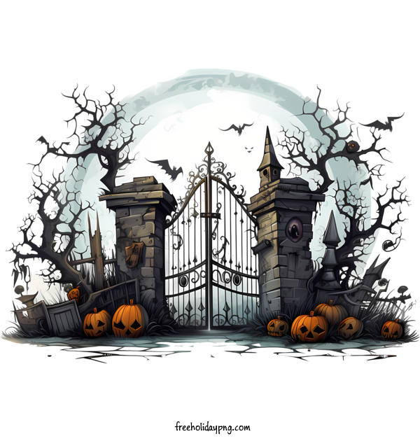 Transparent Halloween Halloween Graveyard halloween gate for Graveyard for Halloween
